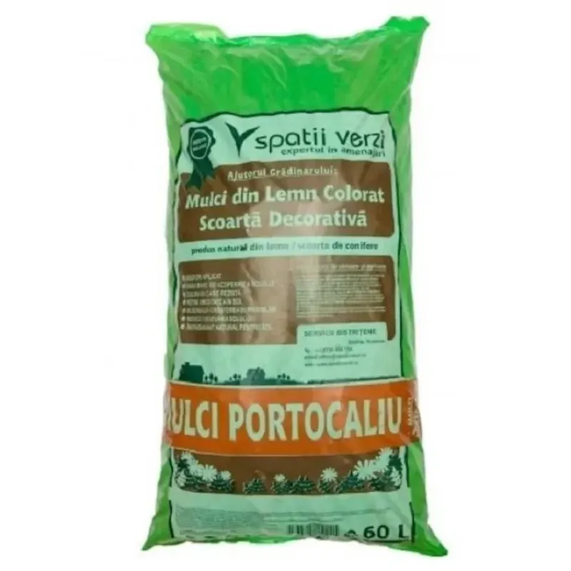 Scoarta decorativa (Portocaliu) 60 L pentru un metru patrat